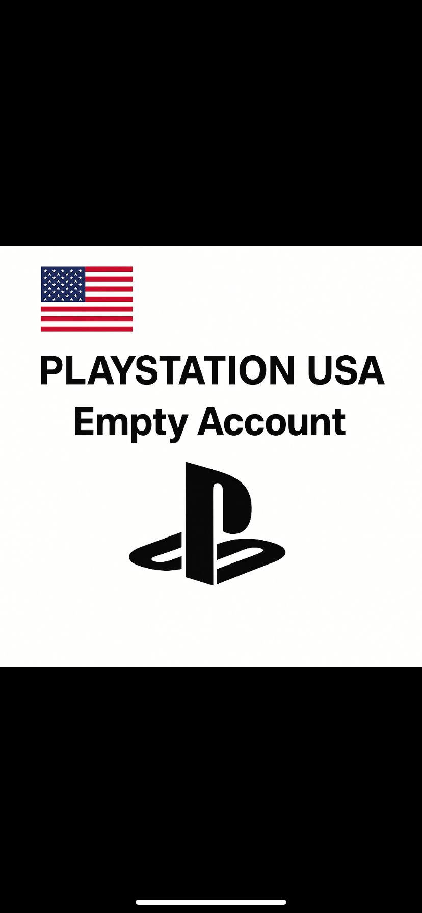 Play Station USA Empty Account